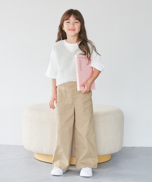 ROPE' PICNIC(ロペピクニック)の「【KIDS/キッズ】ストレッチベイカーパンツ(その他パンツ・キッズ・ブラック/ベージュ・S/M/L)」の9枚目の写真