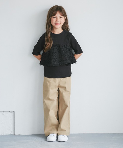 ROPE' PICNIC(ロペピクニック)の「【KIDS/キッズ】ストレッチベイカーパンツ(その他パンツ・キッズ・ブラック/ベージュ・S/M/L)」の11枚目の写真