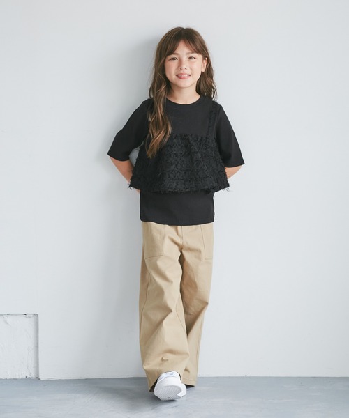 ROPE' PICNIC(ロペピクニック)の「【KIDS/キッズ】ストレッチベイカーパンツ(その他パンツ・キッズ・ブラック/ベージュ・S/M/L)」の12枚目の写真