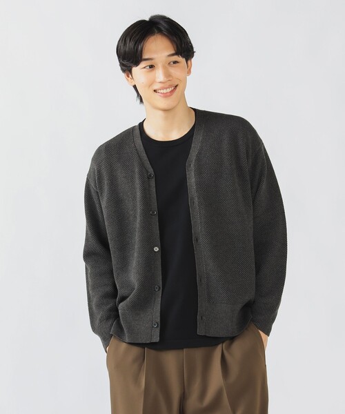 BEAMS HEART（ビームスハート）の「ニットカーディガン（S～XL）（カーディガン/ボレロ・メンズ・グレー/ブラック・SMALL/MEDIUM/LARGE/X-LARGE）」の5枚目の写真