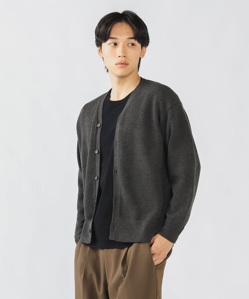 BEAMS HEART（ビームスハート）の「ニットカーディガン（S～XL）（カーディガン/ボレロ・メンズ・グレー/ブラック・SMALL/MEDIUM/LARGE/X-LARGE）」の6枚目の写真