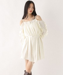 Heather | オフショルフリルミニワンピース　581381(ワンピース)