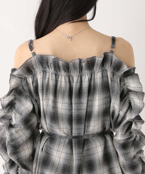 Heather（ヘザー）の「オフショルフリルミニワンピース　581381（ワンピース・レディース・アイボリー/ブラック系その他・FREE）」の12枚目の写真