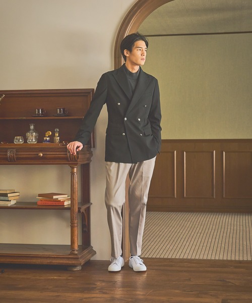 GLOBAL WORK(グローバルワーク)の「ストレッチピケパンツ/Salon de GW/577756(スラックス・メンズ・ブラック/グレイッシュベージュ・SMALL/MEDIUM/LARGE/X-LARGE)」の9枚目の写真