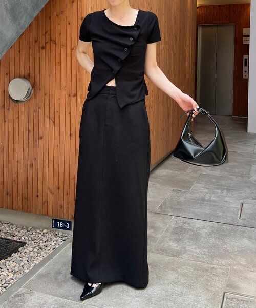 CAPRICIEUX LE'MAGE（カプリシューレマージュ）の「フリルボタンチビ袖カーディガン（カーディガン/ボレロ・レディース・ベージュ/ブラウン/ブラック・FREE）」の5枚目の写真