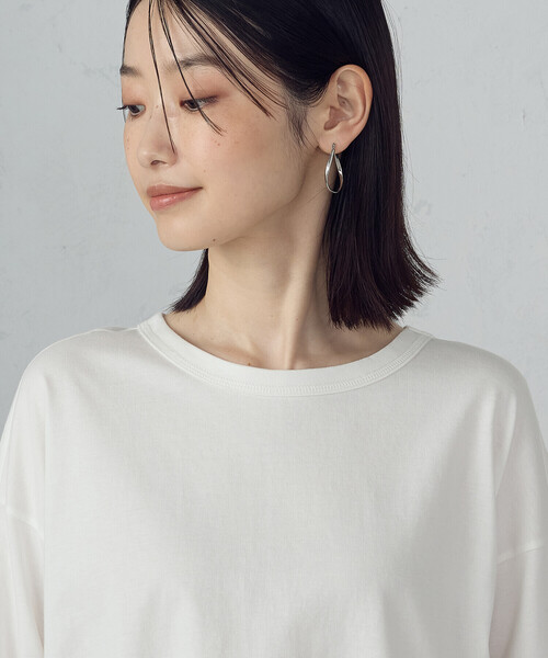 COMME CA ISM（コムサイズム）の「裾スリット ロングＴシャツ（Tシャツ/カットソー・レディース・チャコール/ブラック/ホワイト・MEDIUM/LARGE）」の20枚目の写真