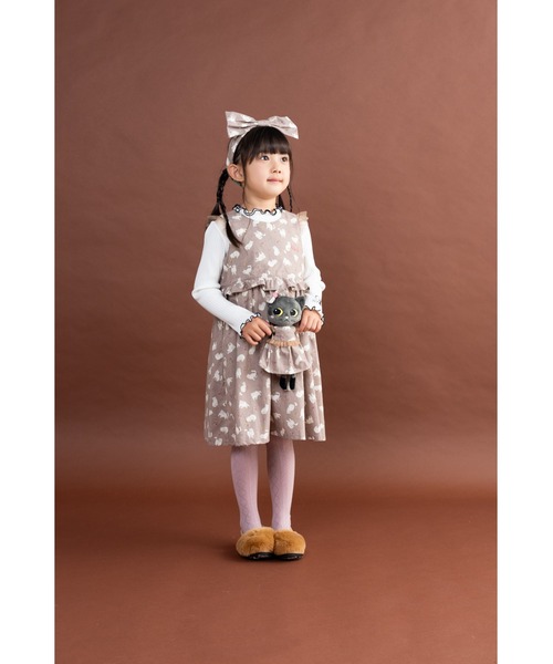 セール】チェリーCATプリントジャンスカ（ジャンパースカート）｜nino