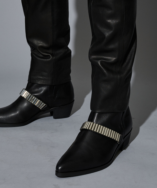 5351 POUR LES HOMMES（ゴーサンゴーイチプールオム）の「【セットアップ対応】レザー テーパード スラックスパンツ（スラックス・メンズ・ブラック・50/48/46/44）」の10枚目の写真