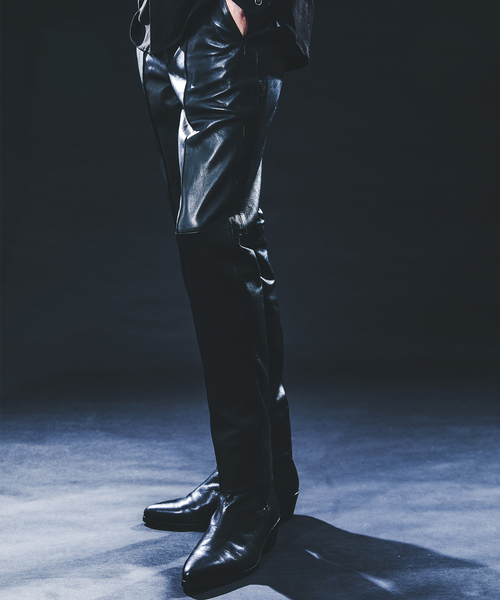 5351 POUR LES HOMMES（ゴーサンゴーイチプールオム）の「【セットアップ対応】レザー テーパード スラックスパンツ（スラックス・メンズ・ブラック・50/48/46/44）」の14枚目の写真