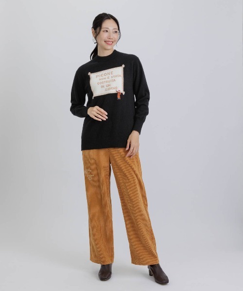 STUDIO PICONE（スタジオピッコーネ）の「カシミヤ100％ジャガードイラストニット（ニット/セーター・レディース・キャメル/ピンク/ライトグリーン/ブラック・M/L）」の14枚目の写真