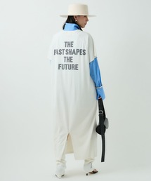カオスKAOS ワンピース とろみ素材 総柄 白 黒 カオスKAOS ワンピース とろみ素材 総柄 白 黒
