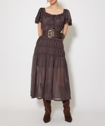 rienda（リエンダ）の「ワッシャーリラクシーカットワンピース 春服 夏服 秋服 半袖（ワンピース）」