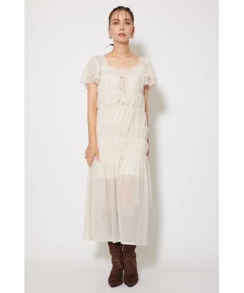 rienda（リエンダ）の「ワッシャーリラクシーカットワンピース 春服 夏服 秋服 半袖（ワンピース・レディース・ライトベージュ/ブルー/ブラウン・FREE）」の10枚目の写真