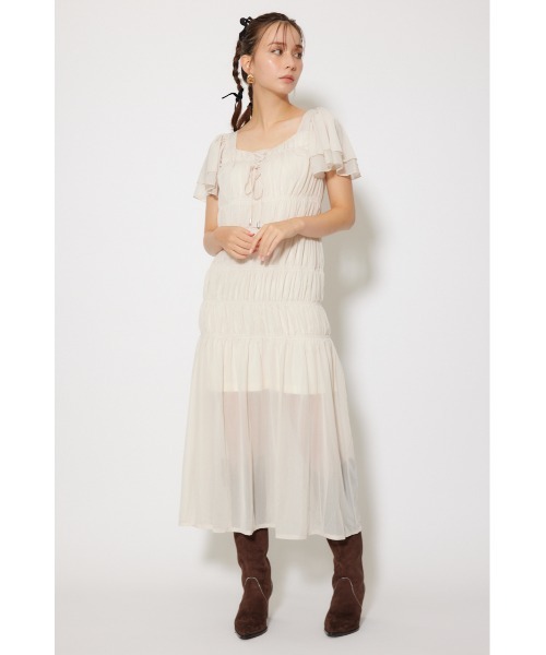 rienda（リエンダ）の「ワッシャーリラクシーカットワンピース 春服 夏服 秋服 半袖（ワンピース・レディース・ライトベージュ/ブルー/ブラウン・FREE）」の11枚目の写真