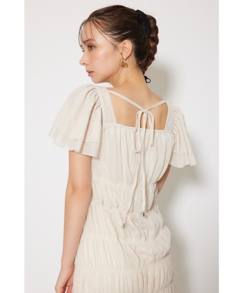 rienda（リエンダ）の「ワッシャーリラクシーカットワンピース 春服 夏服 秋服 半袖（ワンピース・レディース・ライトベージュ/ブルー/ブラウン・FREE）」の14枚目の写真