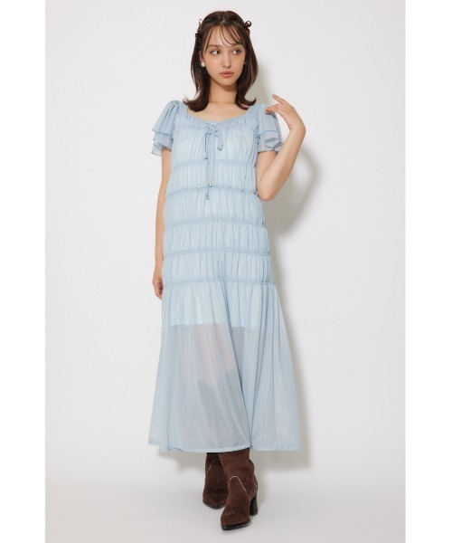 rienda（リエンダ）の「ワッシャーリラクシーカットワンピース 春服 夏服 秋服 半袖（ワンピース・レディース・ライトベージュ/ブルー/ブラウン・FREE）」の22枚目の写真