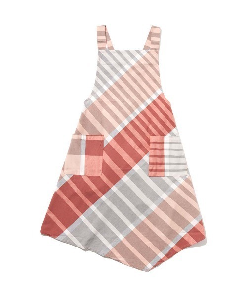 NAIGAI（ナイガイ）の「HOUSE WEAR STUDIO T/C先染め カラードグラデーション 前結び ロングエプロン 70373024（エプロン・レディース・ブルー/オレンジ/イエロー・FREE）」の3枚目の写真