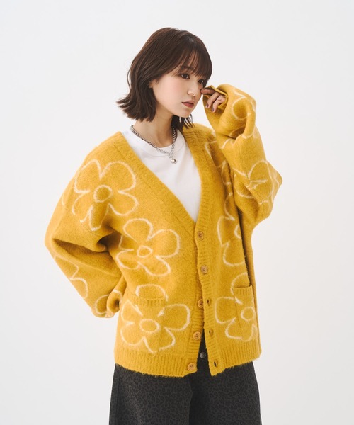 フラワーシャギーカーディガン（カーディガン/ボレロ）｜Remember.（リ