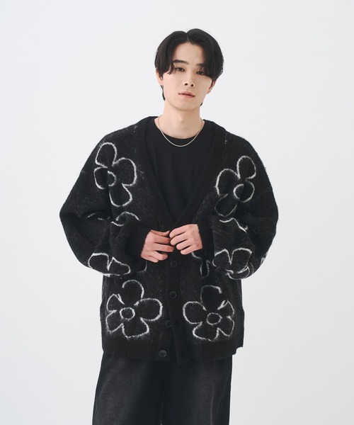 フラワーシャギーカーディガン（カーディガン/ボレロ）｜Remember.（リ