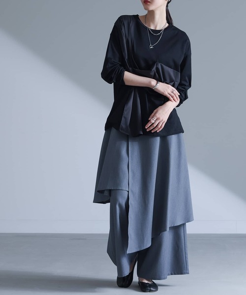 アシンメトリーレイヤーパンツ』（その他パンツ）｜kOhAKU（コハク）の