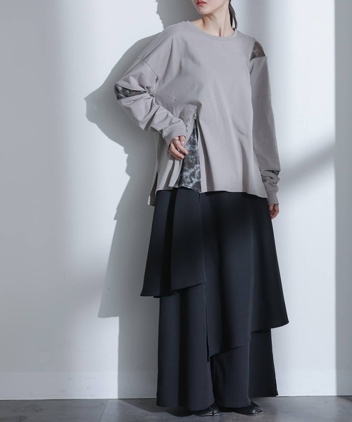 kOhAKU(コハク)の「『アシンメトリーレイヤーパンツ』(その他パンツ・レディース・グレー/ブラック・1/2)」の17枚目の写真