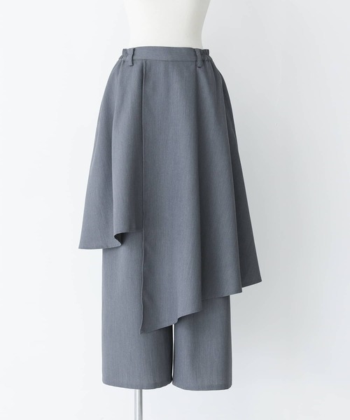 kOhAKU(コハク)の「『アシンメトリーレイヤーパンツ』(その他パンツ・レディース・グレー/ブラック・1/2)」の8枚目の写真