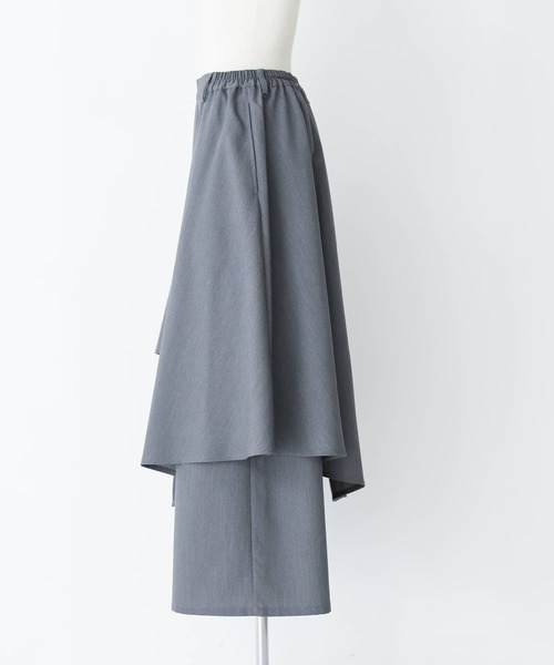 kOhAKU(コハク)の「『アシンメトリーレイヤーパンツ』(その他パンツ・レディース・グレー/ブラック・1/2)」の9枚目の写真