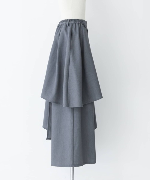 kOhAKU(コハク)の「『アシンメトリーレイヤーパンツ』(その他パンツ・レディース・グレー/ブラック・1/2)」の10枚目の写真