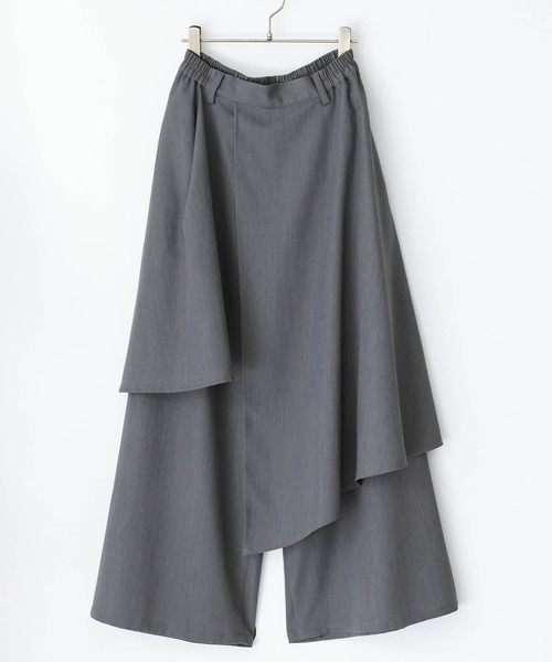 kOhAKU(コハク)の「『アシンメトリーレイヤーパンツ』(その他パンツ・レディース・グレー/ブラック・1/2)」の5枚目の写真