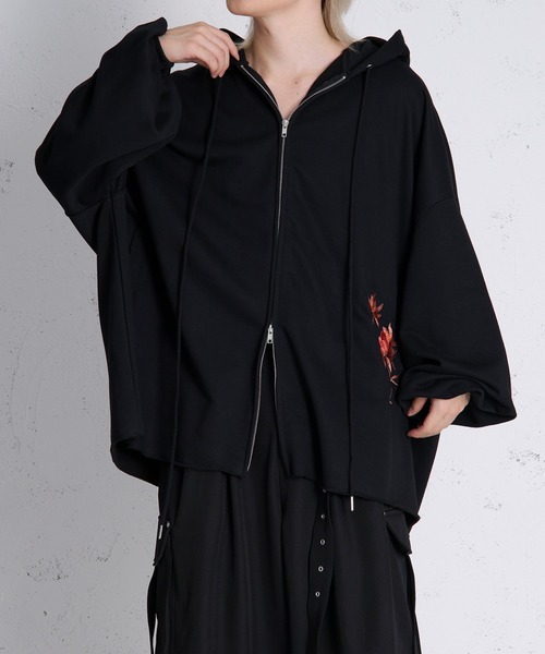 狐刺繍ビックジップフーディー（パーカー）｜狐独（コドク）の