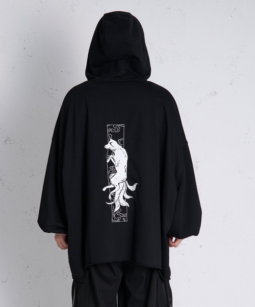 狐刺繍ビックジップフーディー（パーカー）｜狐独（コドク）の