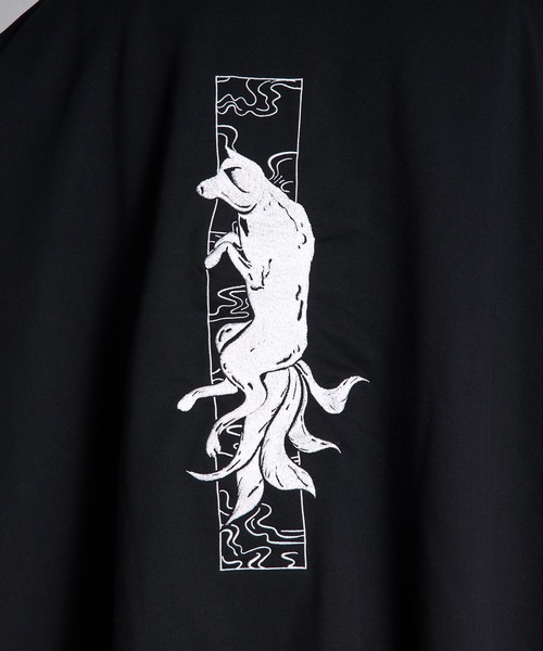 狐刺繍ビックジップフーディー（パーカー）｜狐独（コドク）の