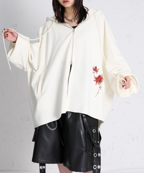 狐刺繍ビックジップフーディー（パーカー）｜狐独（コドク）の