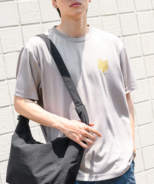 ZOO YORK(ズーヨーク)の「【ZOO YORK】胸プリント 短丈Tシャツ Z2522(Tシャツ/カットソー・メンズ・ホワイト/グレイッシュベージュ/ブラック・M/L/XL)」の3枚目の写真
