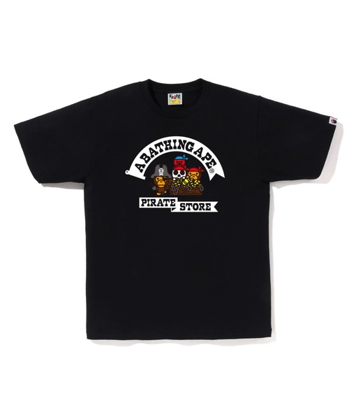 A BATHING APE(アベイシングエイプ)の「CAPTAIN MILO TREASURE TEE(Tシャツ/カットソー・メンズ・ホワイト/ブラック・XX-LARGE/SMALL/X-LARGE/MEDIUM/LARGE)」の2枚目の写真