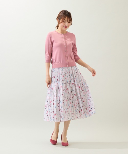 Rose Tiara（ローズティアラ）の「【セットアップ対応】プリーツスカート（スカート・レディース・ピンク/ブラウン・46/42/38）」の13枚目の写真