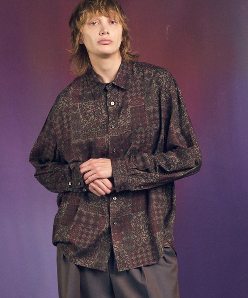 MAISON SPECIAL（メゾンスペシャル）の「《UNISEX》【Italian Dead Stock Fabric】Prime-Over Regular Collar Shirt/プライムオーバーレギュラーカラーシャツ【MAISON SPECIAL/メゾンスペシャル】（シャツ/ブラウス・メンズ・ブルー/アイボリー/ライトブルー/サックスブルー/その他1/その他2/ライトグレー/ブラウン/ピンク/ホワイト・0/1/2）」の9枚目の写真