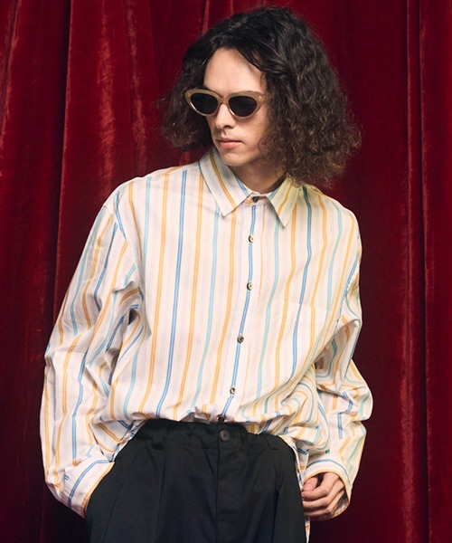 MAISON SPECIAL（メゾンスペシャル）の「《UNISEX》【Italian Dead Stock Fabric】Prime-Over Regular Collar Shirt/プライムオーバーレギュラーカラーシャツ【MAISON SPECIAL/メゾンスペシャル】（シャツ/ブラウス・メンズ・ブルー/アイボリー/ライトブルー/サックスブルー/その他1/その他2/ライトグレー/ブラウン/ピンク/ホワイト・0/1/2）」の7枚目の写真