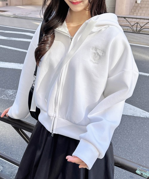 INGNI（イング）の「【WEB限定】ダンボールパーカー（パーカー・レディース・モカ/グレー/オフホワイト/アイボリー・M）」の6枚目の写真