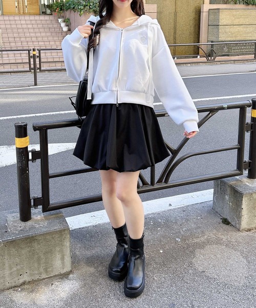 INGNI（イング）の「【WEB限定】ダンボールパーカー（パーカー・レディース・モカ/グレー/オフホワイト/アイボリー・M）」の9枚目の写真