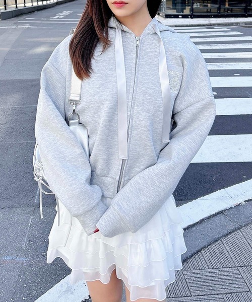 INGNI（イング）の「【WEB限定】ダンボールパーカー（パーカー・レディース・モカ/グレー/オフホワイト/アイボリー・M）」の22枚目の写真