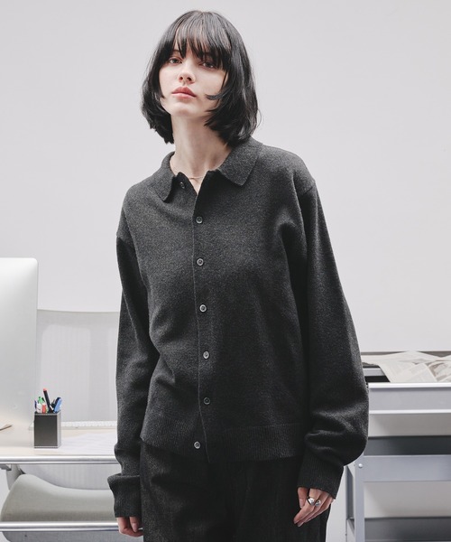 BASIC HIGH GAUGE KNIT SHIRT/ベーシックハイゲージニットシャツ