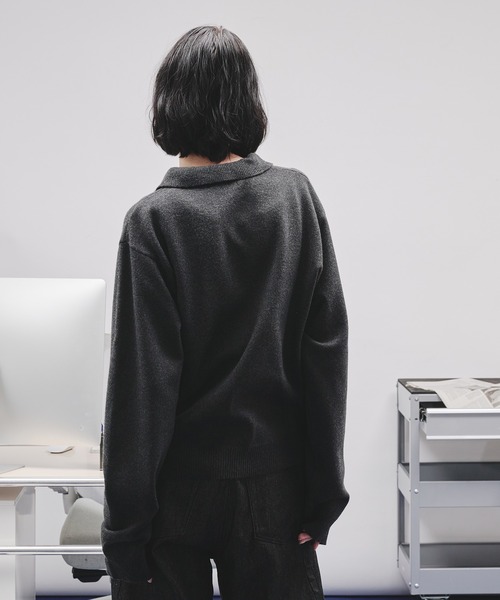 selle glant ベーシックハイゲージニットシャツ BASIC HIGH GAUGE KNIT SHIRT/ベーシックハイゲージニットシャツ