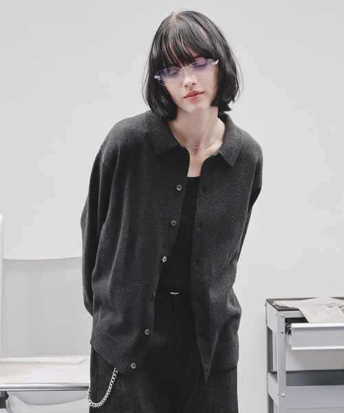 BASIC HIGH GAUGE KNIT SHIRT/ベーシックハイゲージニットシャツ