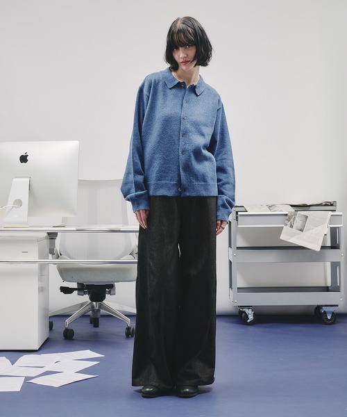 selle glant(セレグランテ)の「BASIC HIGH GAUGE KNIT SHIRT/ベーシックハイゲージニットシャツ(シャツ/ブラウス・メンズ・ブルー/ブラック/ダークオレンジ・SMALL/MEDIUM/LARGE)」の20枚目の写真