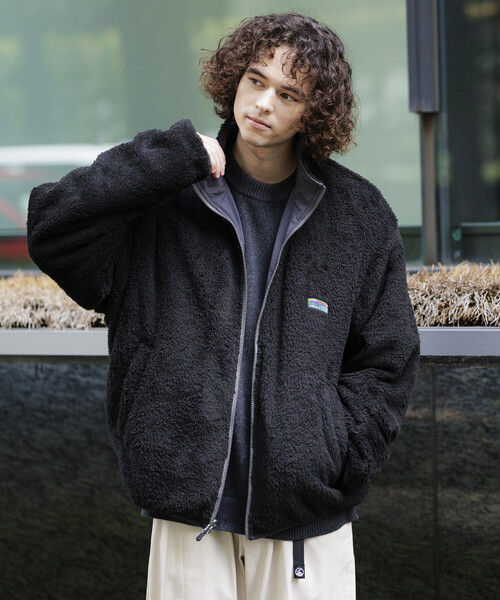 FREAK'S STORE(フリークスストア)の「限定展開 リバーシブルライナーセット 4way スタンドカラー ブルゾン / ナイロンフリース ライナーセット / 2枚セット(ブルゾン・メンズ・ネイビー/チャコールグレー/ブラック/オリーブ/ベージュ・SMALL/MEDIUM/LARGE)」の9枚目の写真