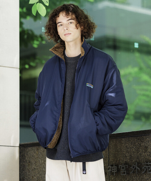 FREAK'S STORE(フリークスストア)の「限定展開 リバーシブルライナーセット 4way スタンドカラー ブルゾン / ナイロンフリース ライナーセット / 2枚セット(ブルゾン・メンズ・ネイビー/チャコールグレー/ブラック/オリーブ/ベージュ・SMALL/MEDIUM/LARGE)」の19枚目の写真