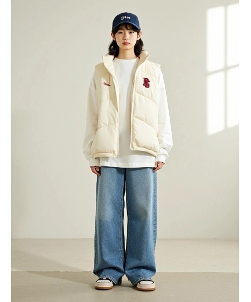 DISCUS（ディスカス）の「2025AW DISCUS/ディスカス オーバーサイズ ユーティリティ ナイロン中綿ベスト キルティング パデッドベスト レディース メンズ（ダウンベスト・レディース・ベージュ/ネイビー/グリーン/アイボリー/ブラック・M/XL/L）」の7枚目の写真