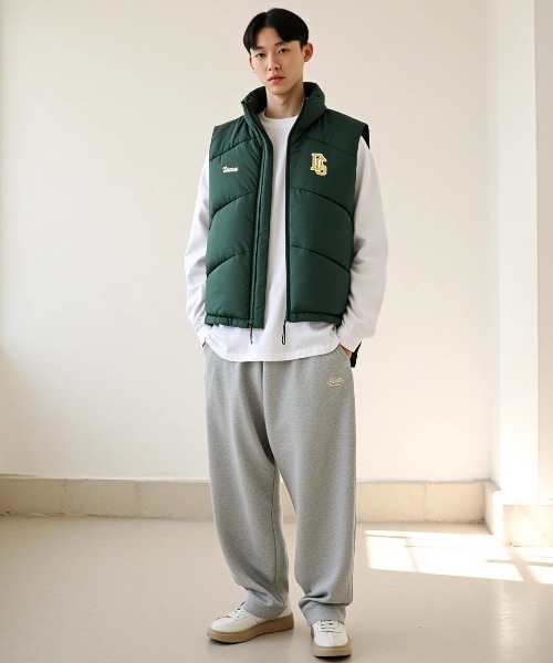 DISCUS（ディスカス）の「2025AW DISCUS/ディスカス オーバーサイズ ユーティリティ ナイロン中綿ベスト キルティング パデッドベスト レディース メンズ（ダウンベスト・レディース・ベージュ/ネイビー/グリーン/アイボリー/ブラック・M/XL/L）」の10枚目の写真