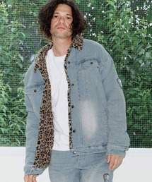 No Rain No Rainbow(m[Cm[C{[)mj11039-boa denim jacket GW fjWPbg(NR25W-04)(fjWPbg)